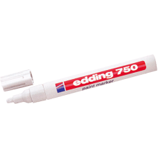 Перманентен маркер с лакиращ ефект Edding 750-бял